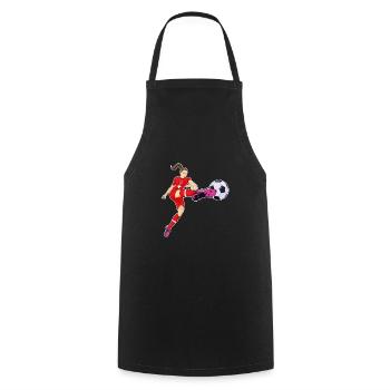 Équipe de Suisse de football I Football Suisse - Tablier de cuisine - noir - Devant - AI Model Male 185 dark (185cm)