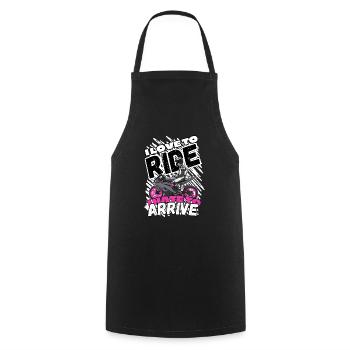 Motorcycle Lifestyle / Motorcycle / Motorcycle biker - Cooking Apron - black - Front - AI Model Male 185 dark (185cm)