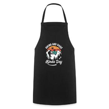 Hiking And Dogs Kinda Day Outdoor Dog Lovers - Cooking Apron - black - Front - AI Model Male 185 dark (185cm)