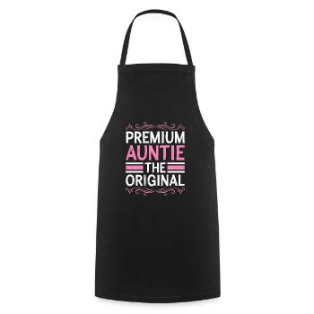 Premium Tante das Original Patentante Tante - Kochschürze - Schwarz - Vorne - AI Model Male 185 dark (185cm)