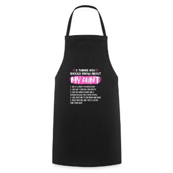 Ce que vous devez savoir sur ma tante - Tablier de cuisine - noir - Devant - AI Model Male 185 dark (185cm)