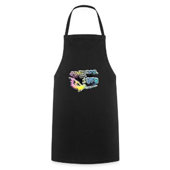 Awesome since 1979. Wakeboard Lifestyle - Cooking Apron - black - Front - AI Model Male 185 dark (185cm)