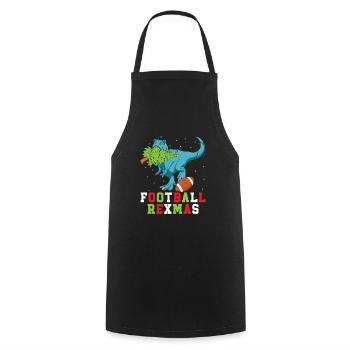 Football Rexmas Joueur de football Noël Jour de Noël - Tablier de cuisine - noir - Devant - AI Model Male 185 dark (185cm)