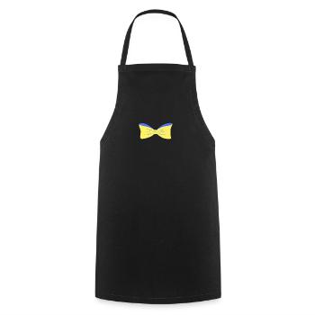 Drapeau ukrainien Cadeau Mouche Jaune Bleu - Tablier de cuisine - noir - Devant - AI Model Male 185 dark (185cm)