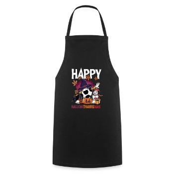 Hallothanksmas Soccer Halloween Christmas - Cooking Apron - black - Front - AI Model Male 185 dark (185cm)
