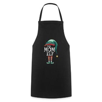 The Mom Elf Matching Group - Cooking Apron - black - Front - AI Model Male 185 dark (185cm)