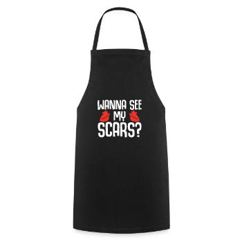 Open-heart surgery - Cooking Apron - black - Front - AI Model Male 185 dark (185cm)