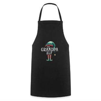 The Grandpa Elf Matching Group christmas - Cooking Apron - black - Front - AI Model Male 185 dark (185cm)