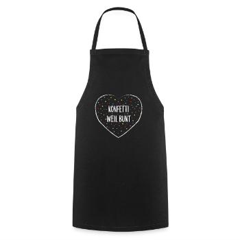 Konfetti Kölner Karneval Fasnacht Fastelovend - Kochschürze - Schwarz - Vorne - AI Model Male 185 dark (185cm)