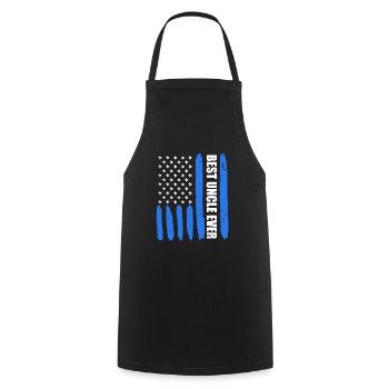 USA Uncle Best Uncle - Cooking Apron - black - Front - AI Model Male 185 dark (185cm)
