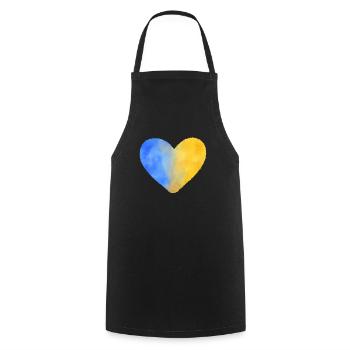 Soutenez l’Ukraine, la paix et non la guerre - Tablier de cuisine - noir - Devant - AI Model Male 185 dark (185cm)