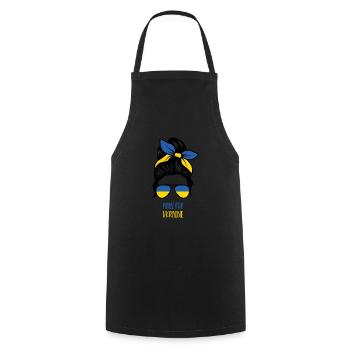 Stand with Ukraine Peace No War - Kochschürze - Schwarz - Vorne - AI Model Male 185 dark (185cm)