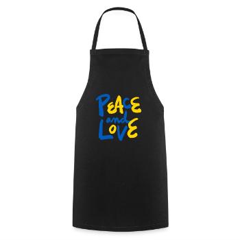 Soutenez l’Ukraine, la paix et non la guerre - Tablier de cuisine - noir - Devant - AI Model Male 185 dark (185cm)
