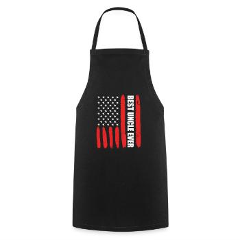 USA Uncle Best Uncle - Cooking Apron - black - Front - AI Model Male 185 dark (185cm)