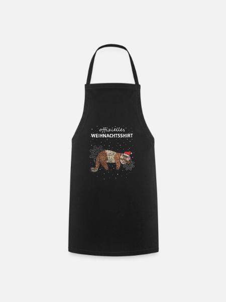 Frettchen Offizielles Weihnachtsshirt Wichteln - Kochschürze - Schwarz