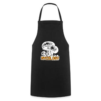 Mycology Retro Fungus Mycology Lover T-Shirt - Cooking Apron - black - Front - AI Model Male 185 dark (185cm)