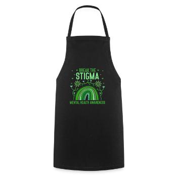 Anxiety Depression Mental Health - Cooking Apron - black - Front - AI Model Male 185 dark (185cm)