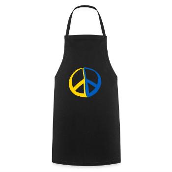 Soutenez l’Ukraine, la paix et non la guerre - Tablier de cuisine - noir - Devant - AI Model Male 185 dark (185cm)