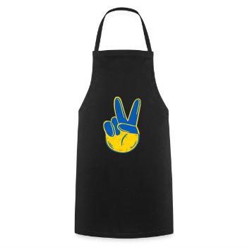 Soutenez l’Ukraine, la paix et non la guerre - Tablier de cuisine - noir - Devant - AI Model Male 185 dark (185cm)