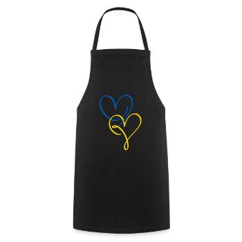 Stand with Ukraine Peace No War - Kochschürze - Schwarz - Vorne - AI Model Male 185 dark (185cm)