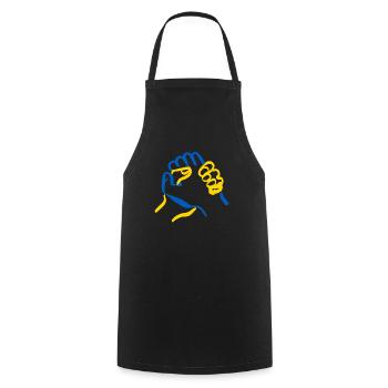 Soutenez l’Ukraine, la paix et non la guerre - Tablier de cuisine - noir - Devant - AI Model Male 185 dark (185cm)