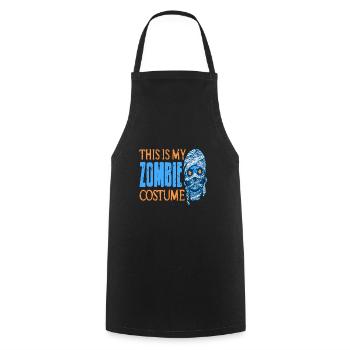 Zombie - This is my Zombie Costume - Cooking Apron - black - Front - AI Model Male 185 dark (185cm)