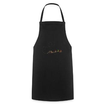 Père Noël Père Noël Fête de Noël - Tablier de cuisine - noir - Devant - AI Model Male 185 dark (185cm)
