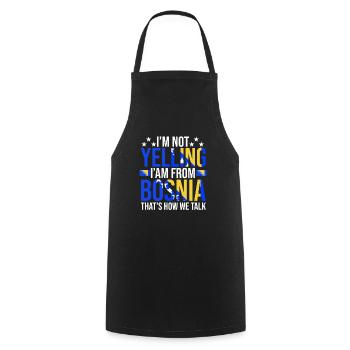 Proud Bosnian Bosniaks Bosnia Herzegovina - Cooking Apron - black - Front - AI Model Male 185 dark (185cm)