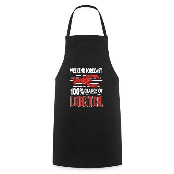 Prévisions de fin de semaine 100% de chances de Lobstar - Tablier de cuisine - noir - Devant - AI Model Male 185 dark (185cm)