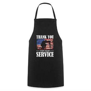Veterans Day - Thank You For Your Service - Patrio - Kochschürze - Schwarz - Vorne - AI Model Male 185 dark (185cm)