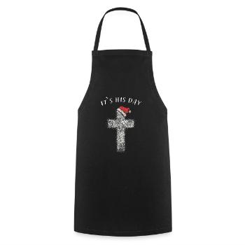 Jesus Geburt Heiligabend Weihnachtsfeier Glaube - Kochschürze - Schwarz - Vorne - AI Model Male 185 dark (185cm)