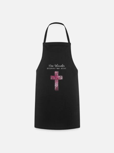 Jesus Christmas Season God Faith Christians Jesus - Cooking Apron - black