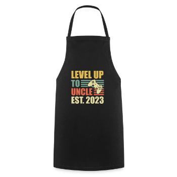 Niveau jusqu’à Oncle 2023 - Tablier de cuisine - noir - Devant - AI Model Male 185 dark (185cm)
