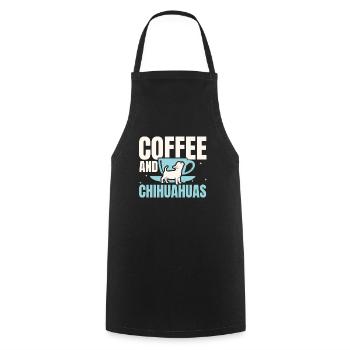 Kaffee und Chihuahuas Koffein Liebhaber Hundebesitzer - Kochschürze - Schwarz - Vorne - AI Model Male 185 dark (185cm)
