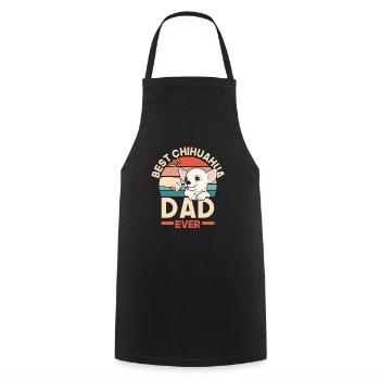 Best Chihuahua Dad Ever Dog Owner Puppy Lover Paw - Cooking Apron - black - Front - AI Model Male 185 dark (185cm)