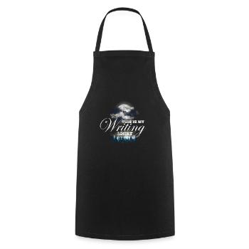 This is my writing shirt writer writer - Cooking Apron - black - Front - AI Model Male 185 dark (185cm)