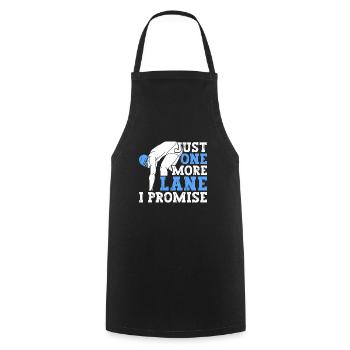 Shimmer Swimming Just One More Lane I Promise - Cooking Apron - black - Front - AI Model Male 185 dark (185cm)