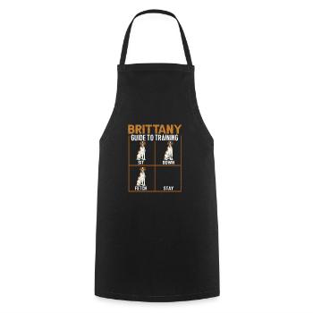 Français Bretagne Épagneul Epagneul Breton Cadeau - Tablier de cuisine - noir - Devant - AI Model Male 185 dark (185cm)