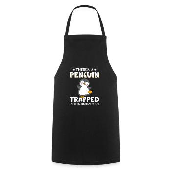 King Penguin Emperor Penguin Penguin Gift - Cooking Apron - black - Front - AI Model Male 185 dark (185cm)