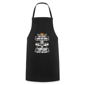 Tierpfleger T witziges Spruch Motiv Tierpfleger - Kochschürze - Schwarz - Vorne - AI Model Male 185 dark (185cm)