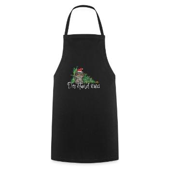 Christmas Grouch Cats Anti Christmas Xmas - Cooking Apron - black - Front - AI Model Male 185 dark (185cm)