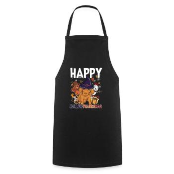 Hallothanksmas Dachshund Halloween Christmas - Cooking Apron - black - Front - AI Model Male 185 dark (185cm)