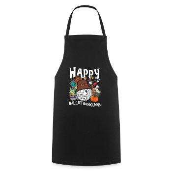 Hallothanksmas Golf Halloween Christmas - Cooking Apron - black - Front - AI Model Male 185 dark (185cm)