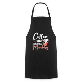 Women's Coffee Makes Me Feel Less Murdery - Cooking Apron - black - Front - AI Model Male 185 dark (185cm)