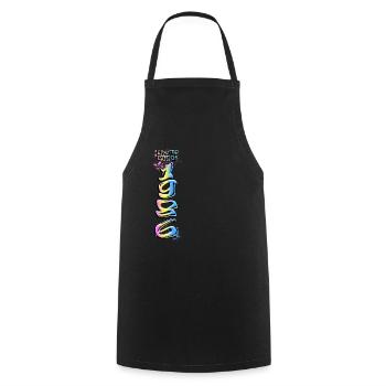 Édition limitée 1986 Graffiti - Tablier de cuisine - noir - Devant - AI Model Male 185 dark (185cm)