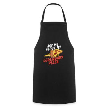Pizza Baker Pizza Lovers Pizza Gift - Cooking Apron - black - Front - AI Model Male 185 dark (185cm)