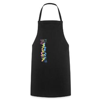Édition limitée 1987 Graffiti - Tablier de cuisine - noir - Devant - AI Model Male 185 dark (185cm)