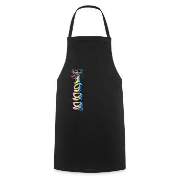 Limited Edition 1988 Graffiti - Cooking Apron - black - Front - AI Model Male 185 dark (185cm)