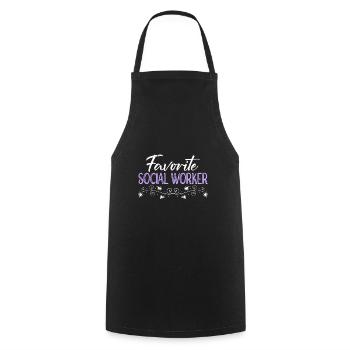 Supervisor you are the best social worker - Cooking Apron - black - Front - AI Model Male 185 dark (185cm)