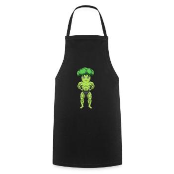 Brokkoli Fitness Fitnessstudio Motivation - Kochschürze - Schwarz - Vorne - AI Model Male 185 dark (185cm)